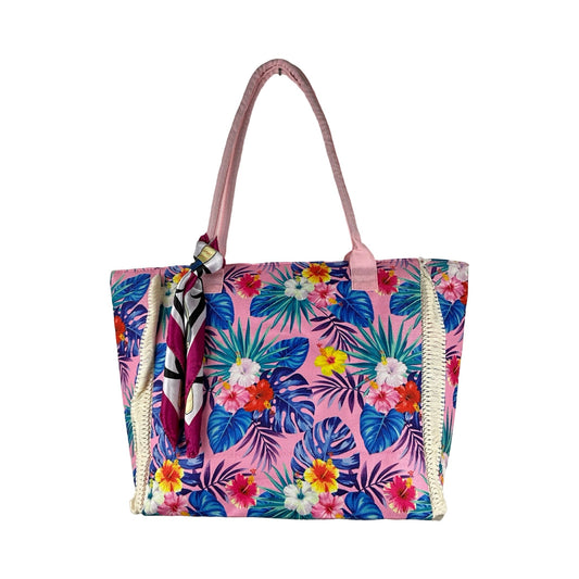 Blomstrende Stor Shopper Lyserød| MAS SELECTION