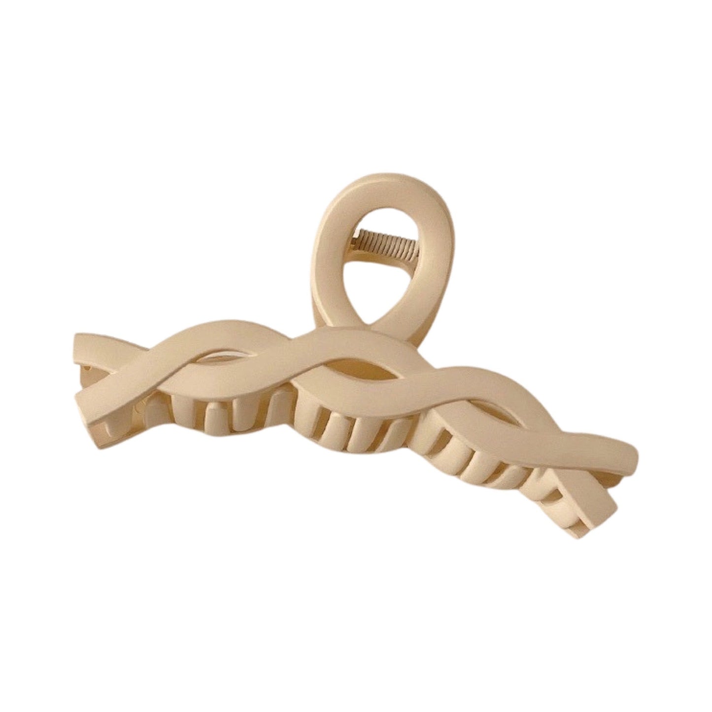 Hårklemme Crossover Design Beige| MAS SELECTION