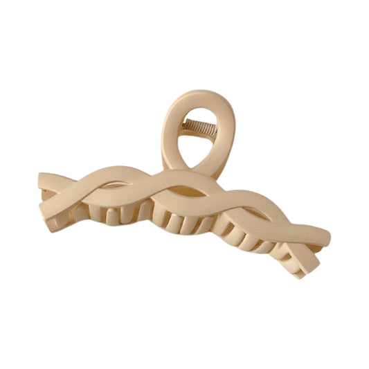 Hårklemme Crossover Design Beige| MAS SELECTION