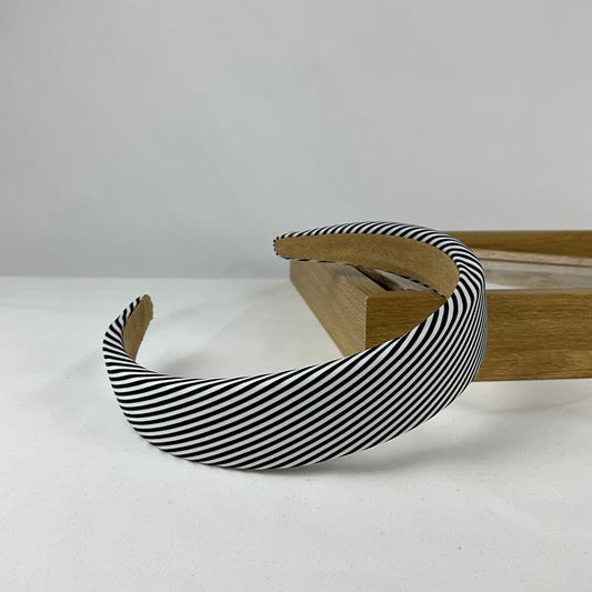 Hårbøjle hvide og sorte striber| MAS SELECTION