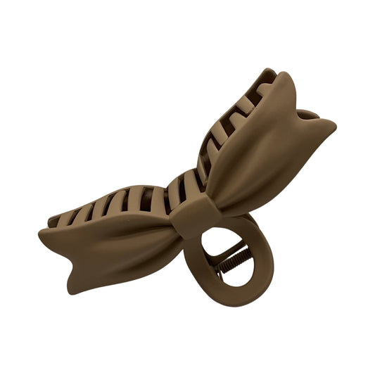 Stor Hårklemme Sløjfe Design Brun | MAS SELECTION