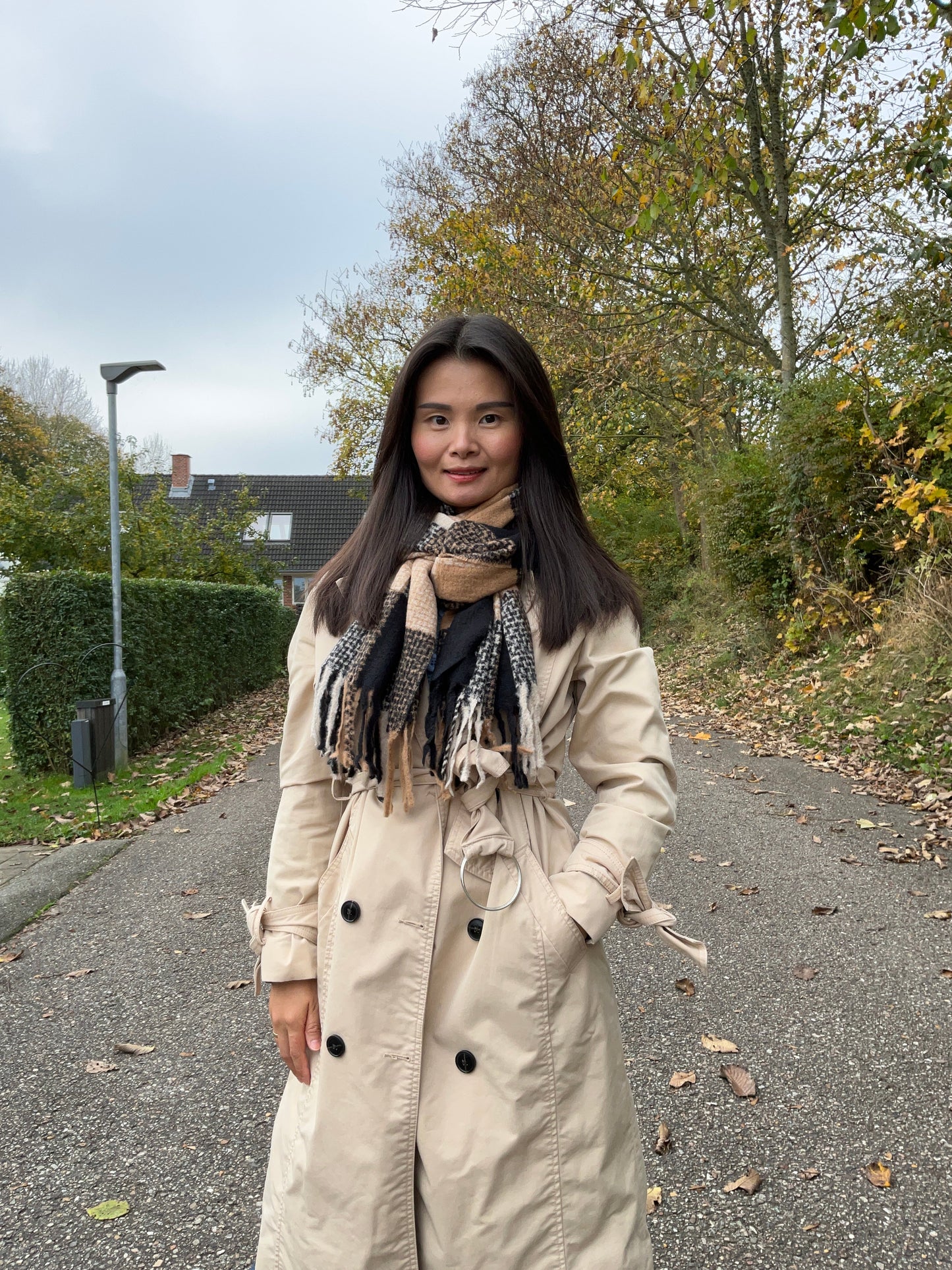 Check Tørklæde Lyseblå | MAS SELECTION