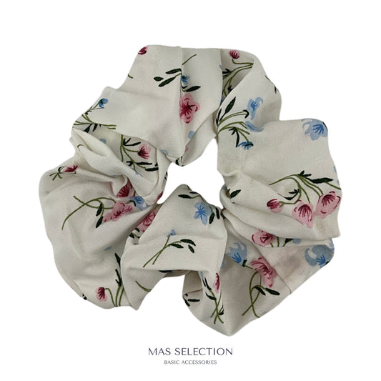 Blomsterscrunchie Hvid| MAS SELECTION