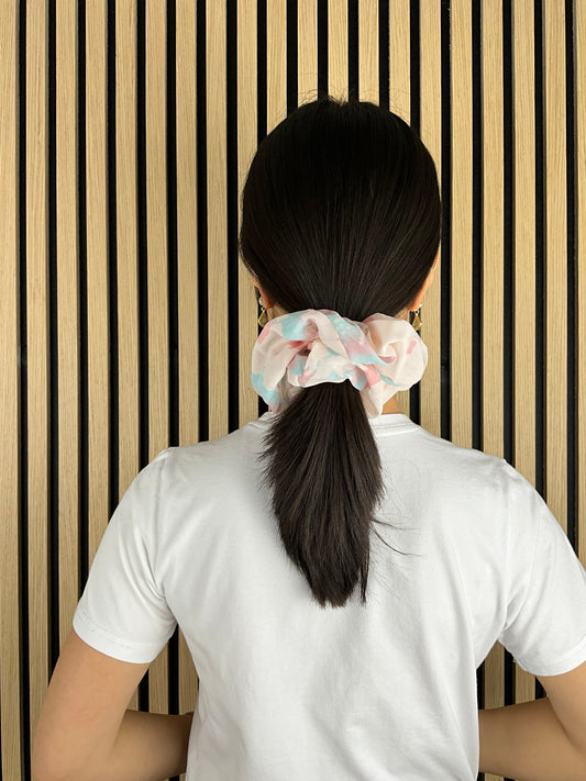 Satin Stor Scrunchie Mix af Farver Lyserød | MAS SELECTION