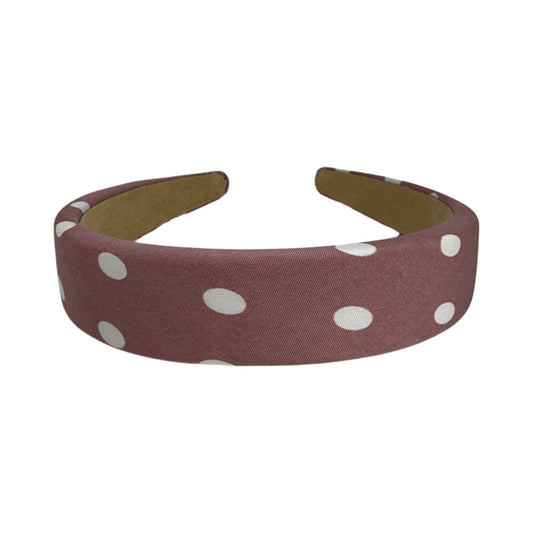 Hårbøjle lyserød med hvid prik print| MAS SELECTION