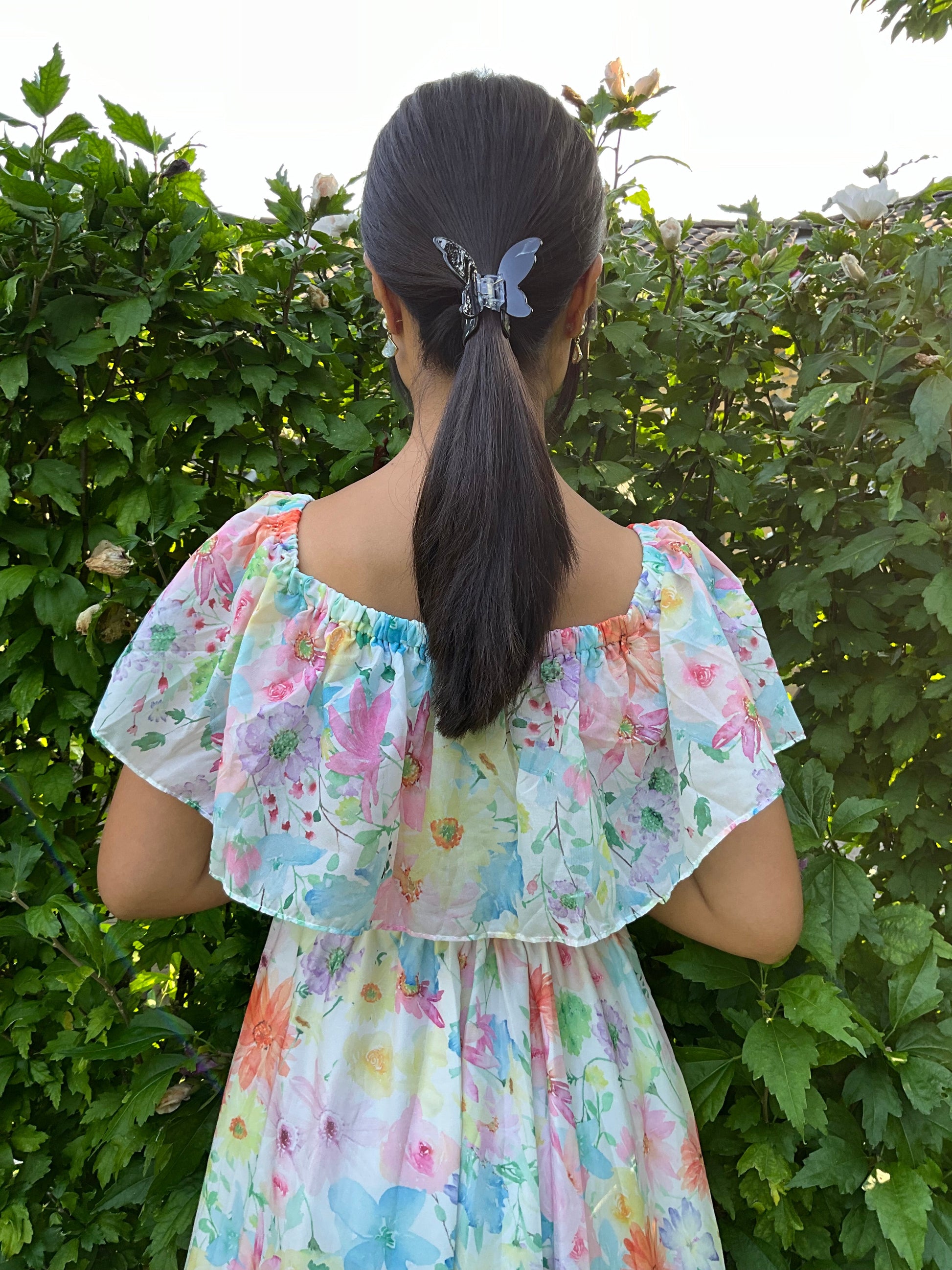 Sommerfugle hårklemme stor grå| MAS SELECTION