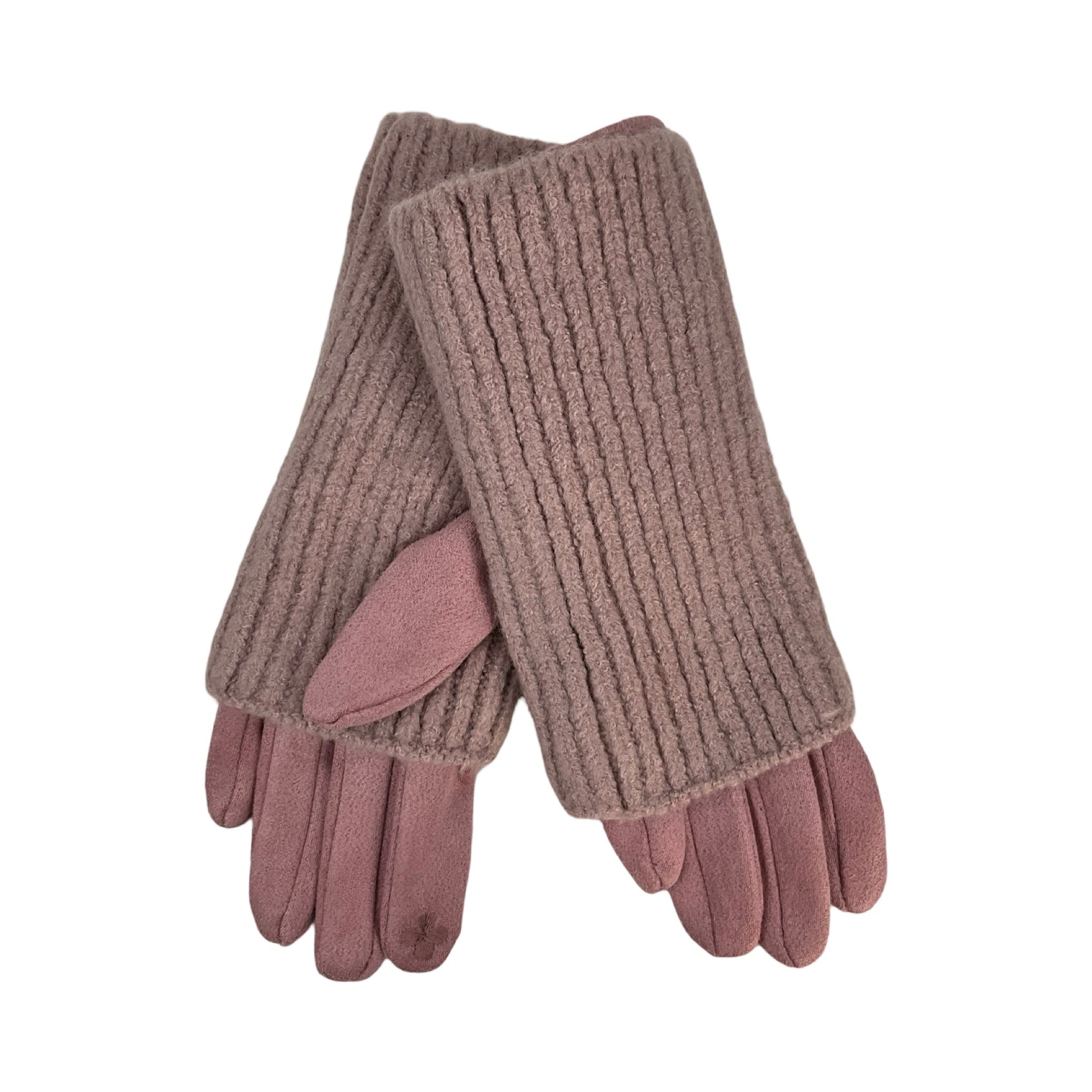 3 i 1 Handsker Ensfarvet Lyserød| MAS SELECTION