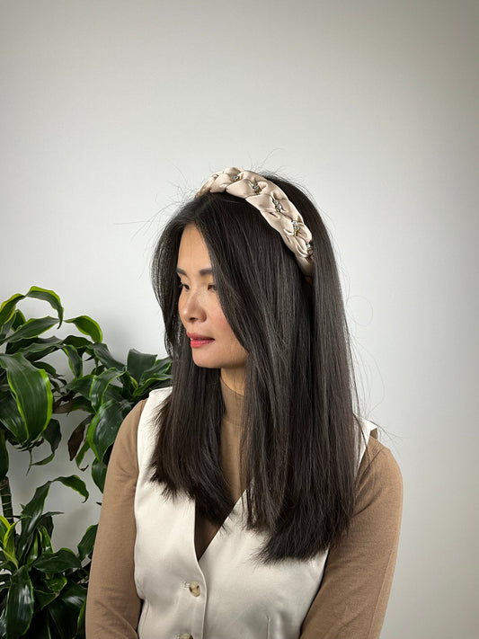 Hårbøjle med Diamant Beige| MAS SELECTION