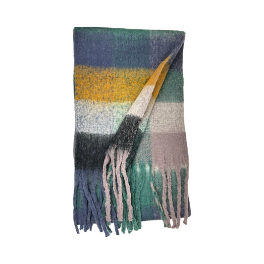 Stor Check Vintertørklæde Grøn| MAS SELECTION