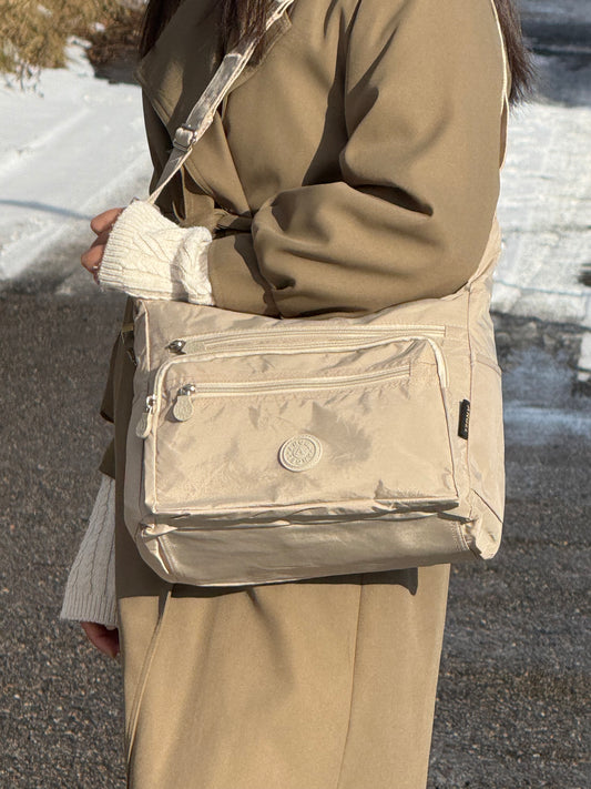 MS Klassisk Skuldertaske i Beige | MAS SELECTION