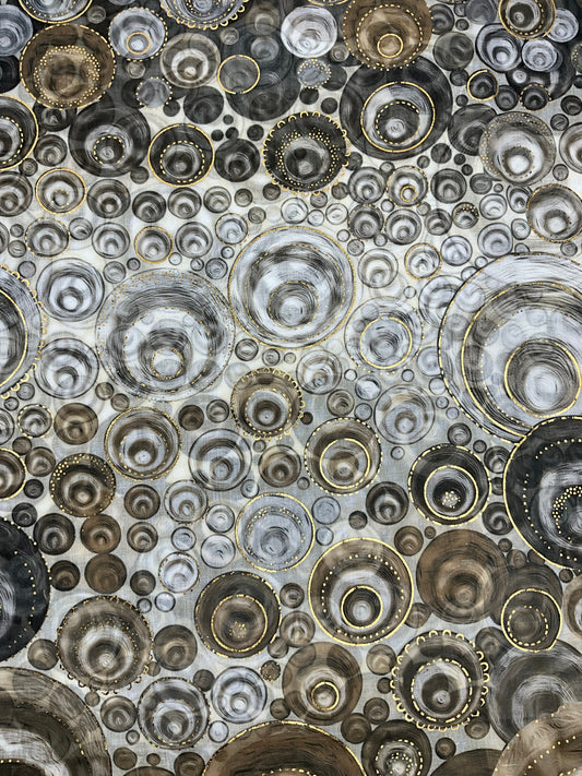 Blød Tørklæde i Cirklemønster i Brun| MAS SELECTION