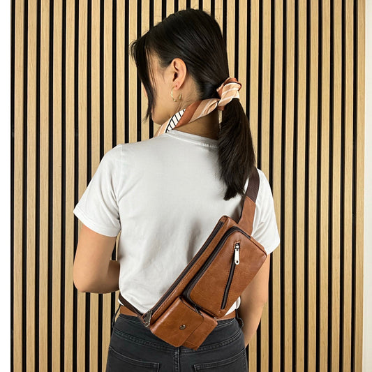 Multifunktionel Bæltetaske Lysebrun| MAS SELECTION