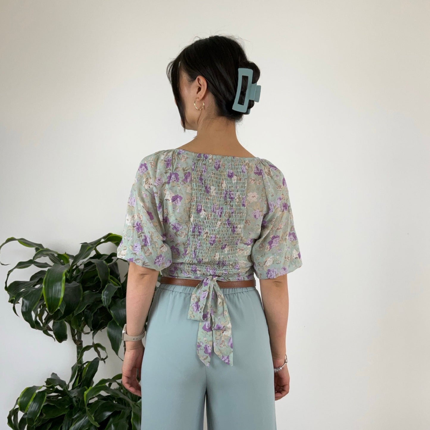 Stor Hårklemme Rektangel Design Grøn| MAS SELECTION