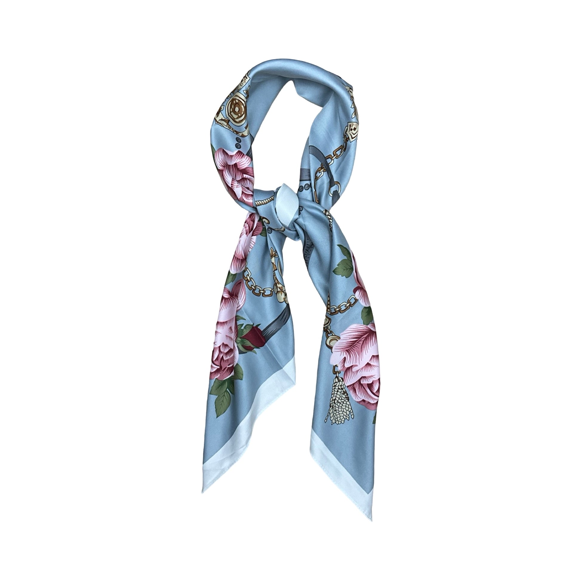 Sofia Satin Tørklæde Lyseblå