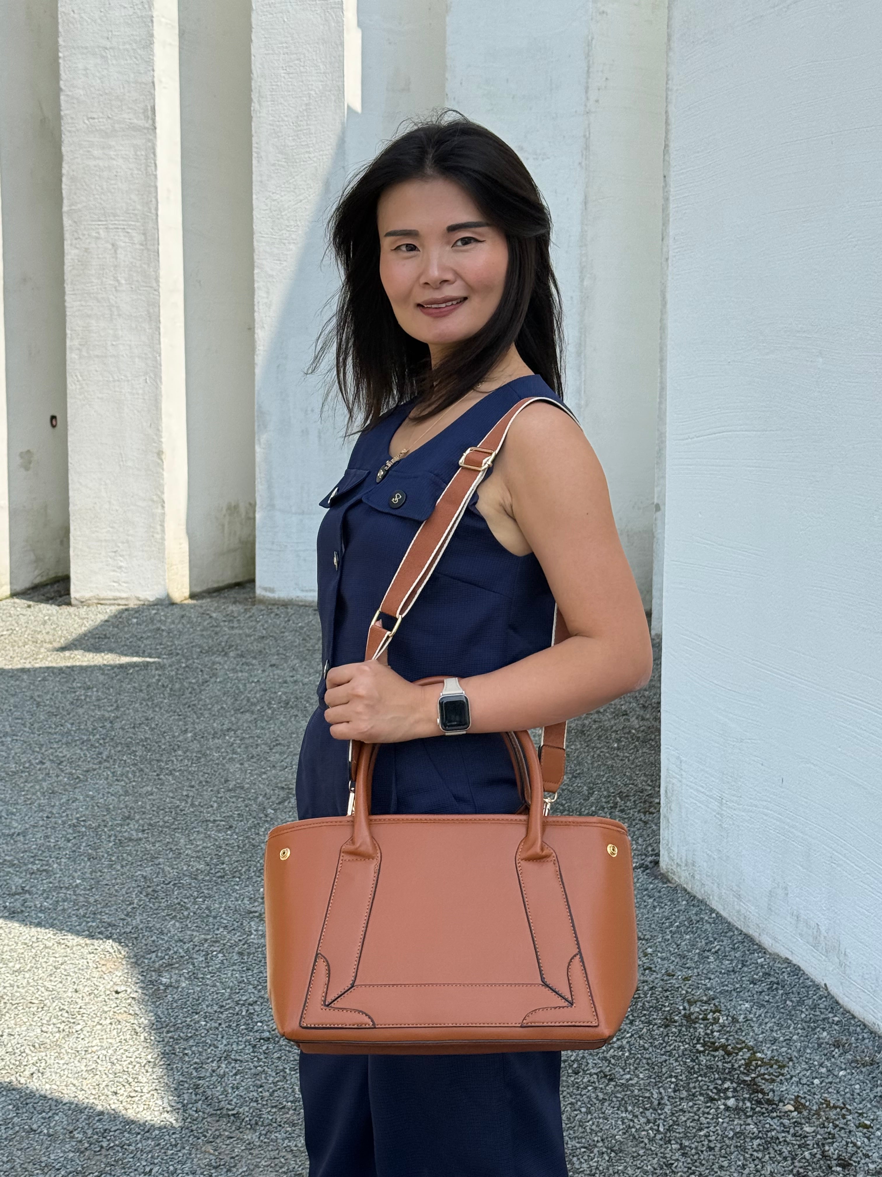 Cecilie Store Håndtaske Brun | MAS SELECTION