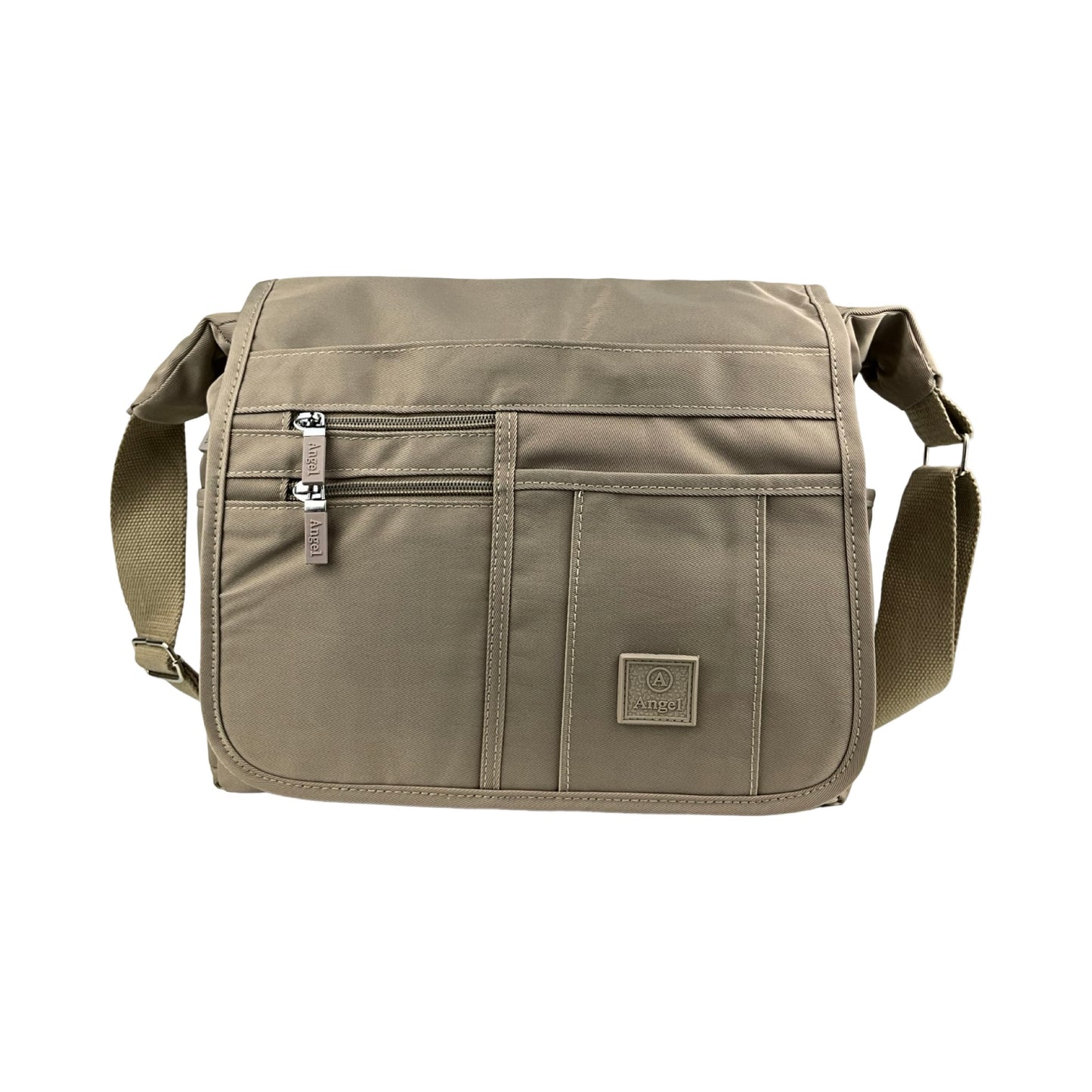 Forsidebillede af MS funktionel skuldertaske / crossbody i beige – praktisk og stilren dametaske