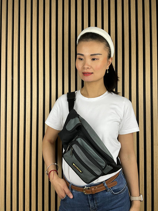 Funktionel Bæltetaske Sort og Grå | MAS SELECTION