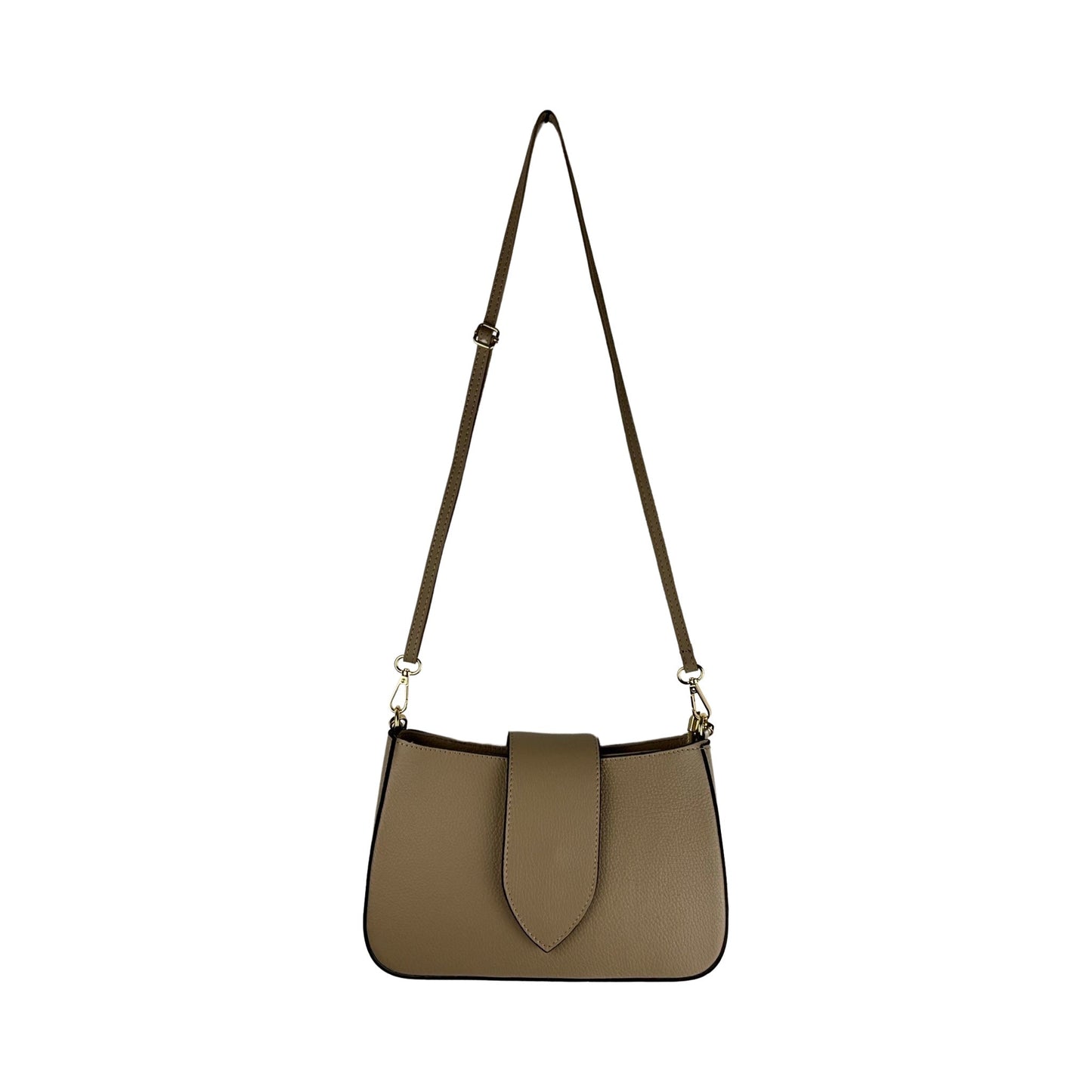 Evana Ægte Læder Taske Beige| MAS SELECTION
