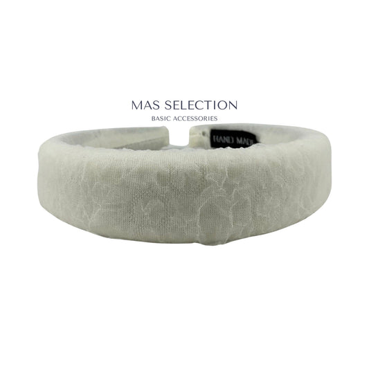 Blonde Plisseret Hårbøjle Hvid| MAS SELECTION