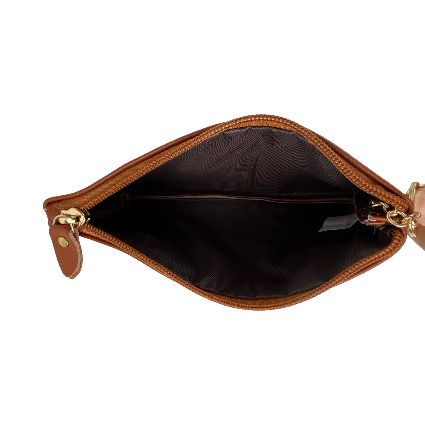 Ægte Læder Clutch i Brun