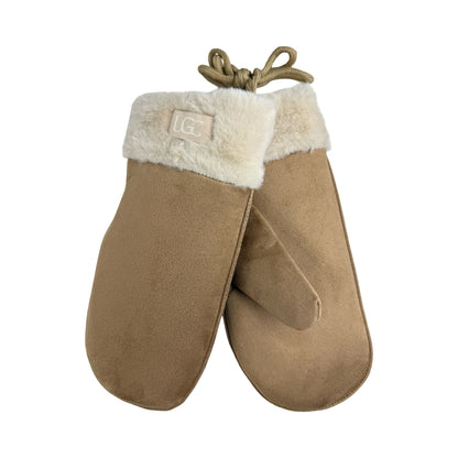 Varme Luffer i Ruskindslook Khaki