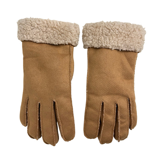 Brune Vinterhandsker i Ruskindslook