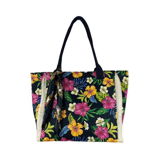 Blomstrende Stor Shopper Sort