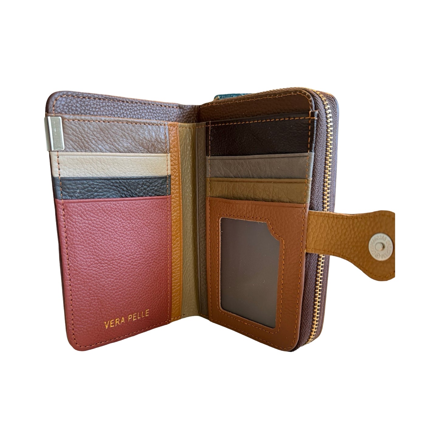 Mellemstor Damepung i Ægte Læder