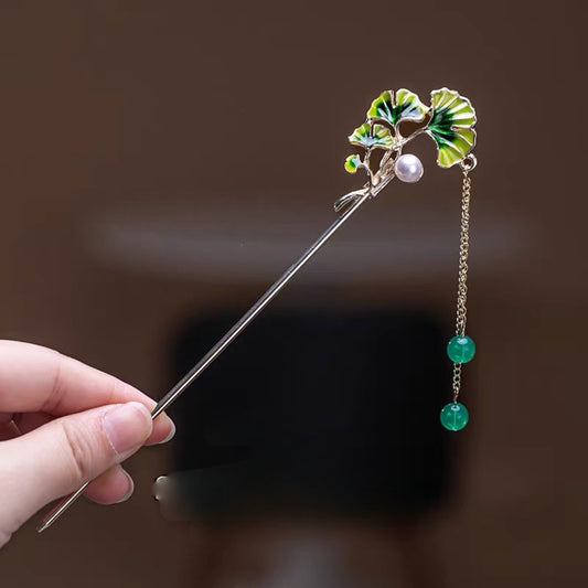 Elegant Hårnål med Ginkgo Blade