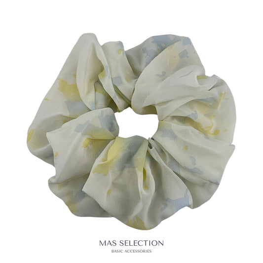 Satin Stor Scrunchie Mix af Farver Gul| MAS SELECTION