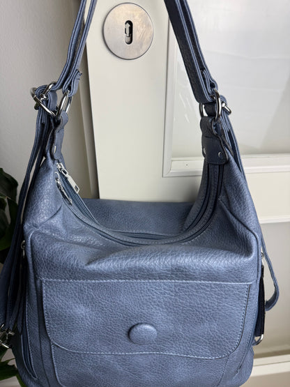 Multifunktionel Rygsæk og Skuldertaske Lyseblå