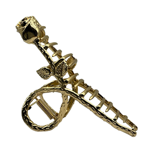 Rosenhårklemme i Gylden Metal