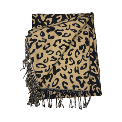 Duo Leopard Tørklæde fra MAS SELECTION – vendbart tørklæde med leopardprint