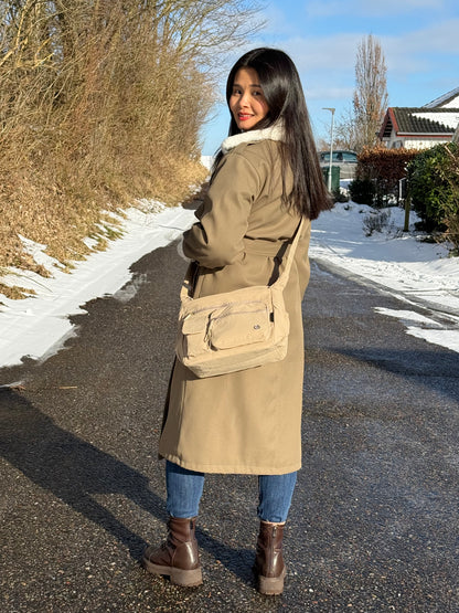 Amelie Skuldertaske i Kakhi | MAS SELECTION