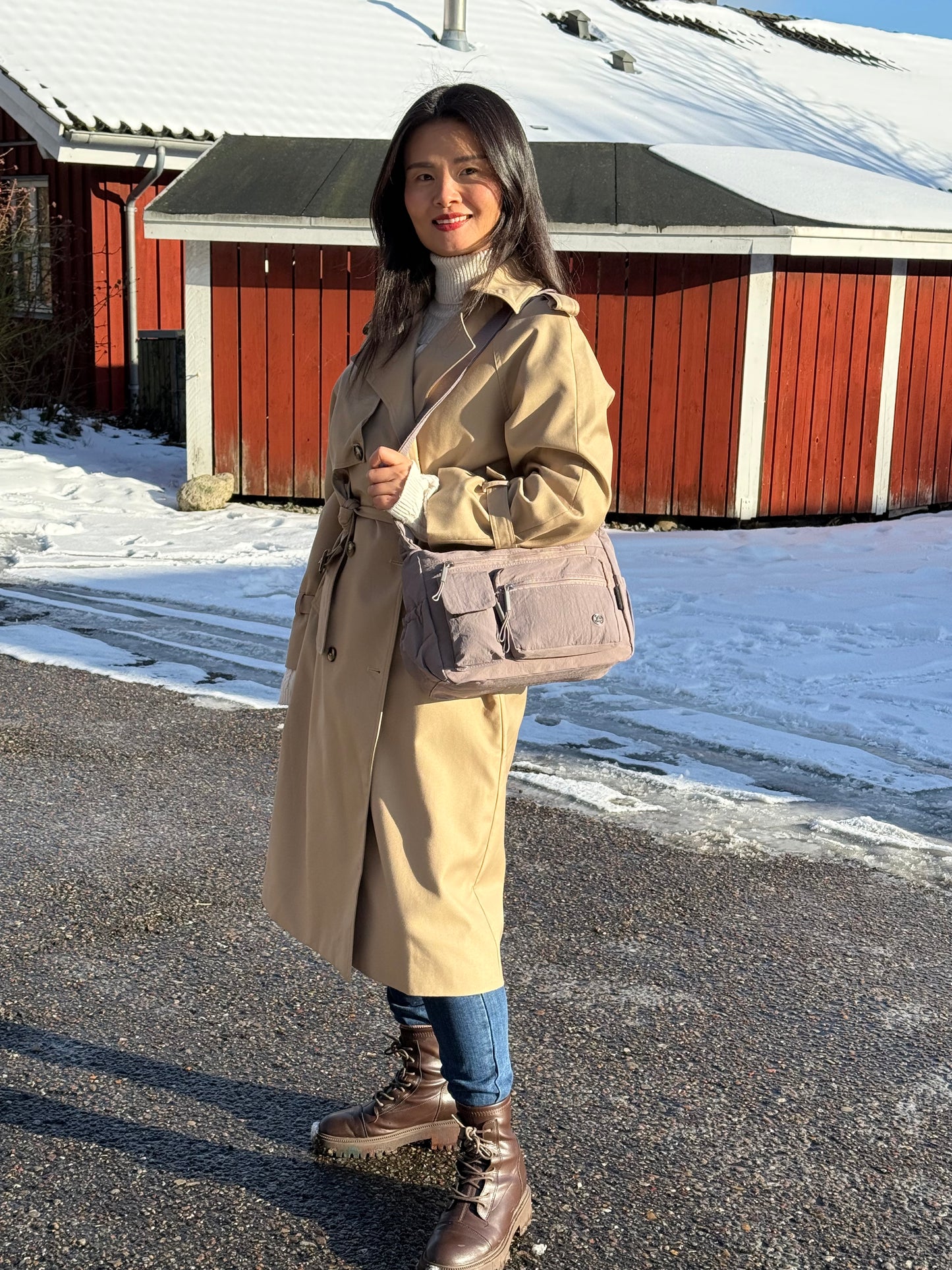 Amelie Skuldertaske i Lilla | MAS SELECTION