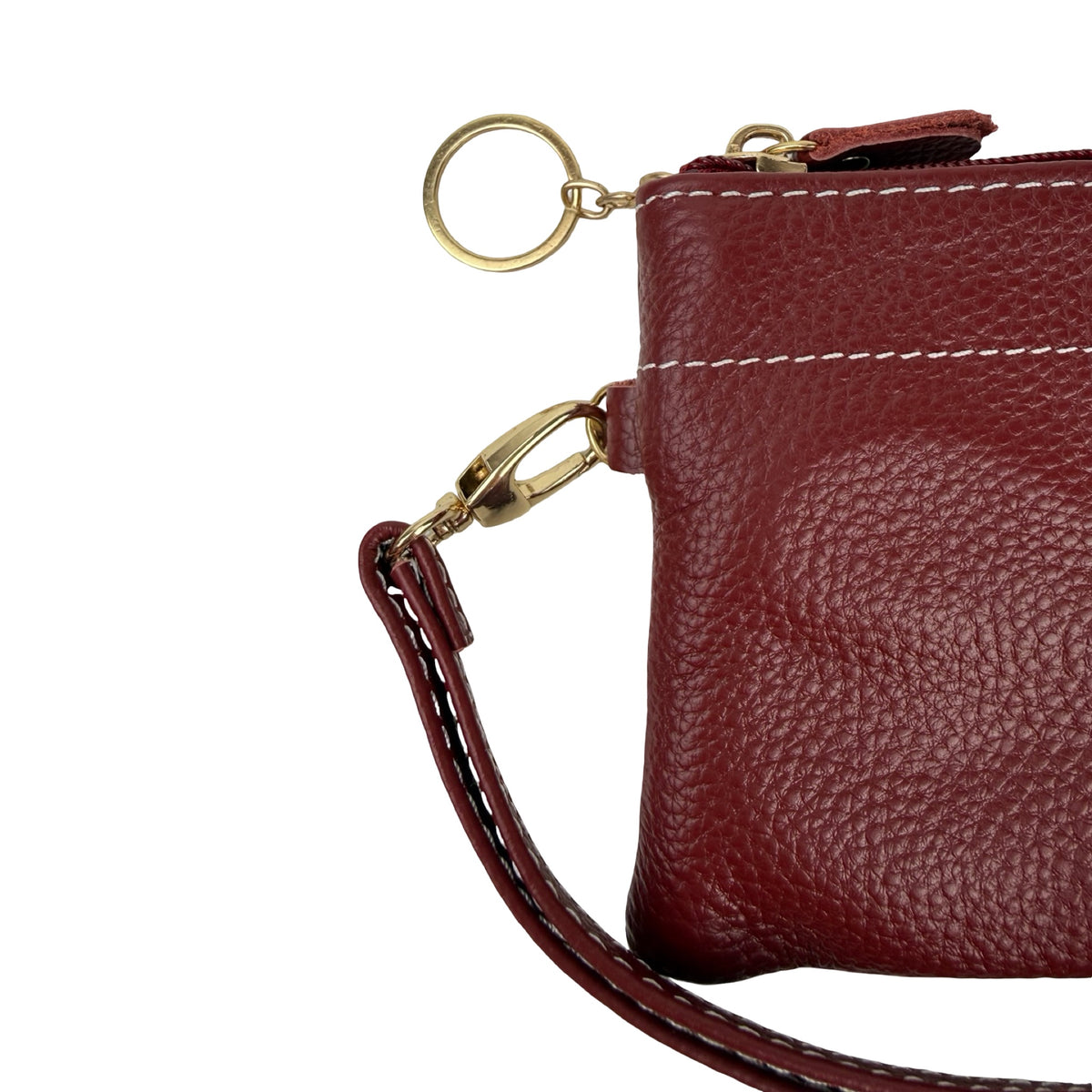Ægte Læder Clutch i Bordeaux