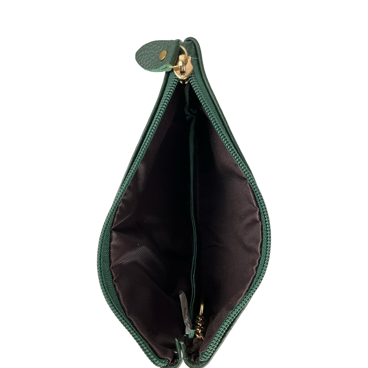 Ægte Læder Clutch i Grøn