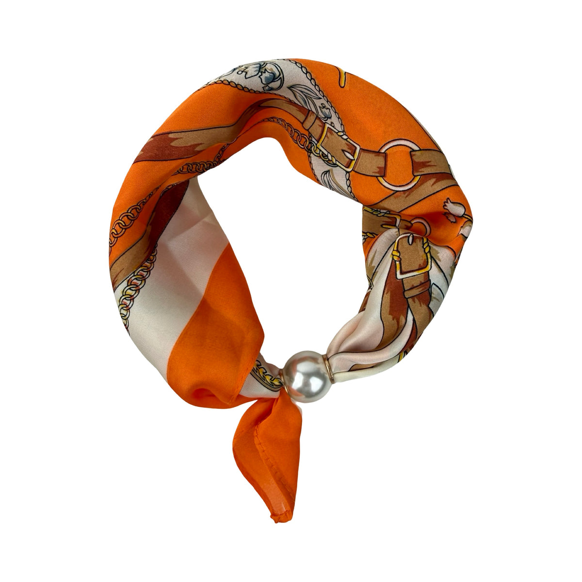 Satin Tørklæde med Magnetisk Lukning Orange
