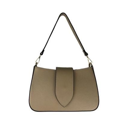 Evana Ægte Læder Taske Beige
