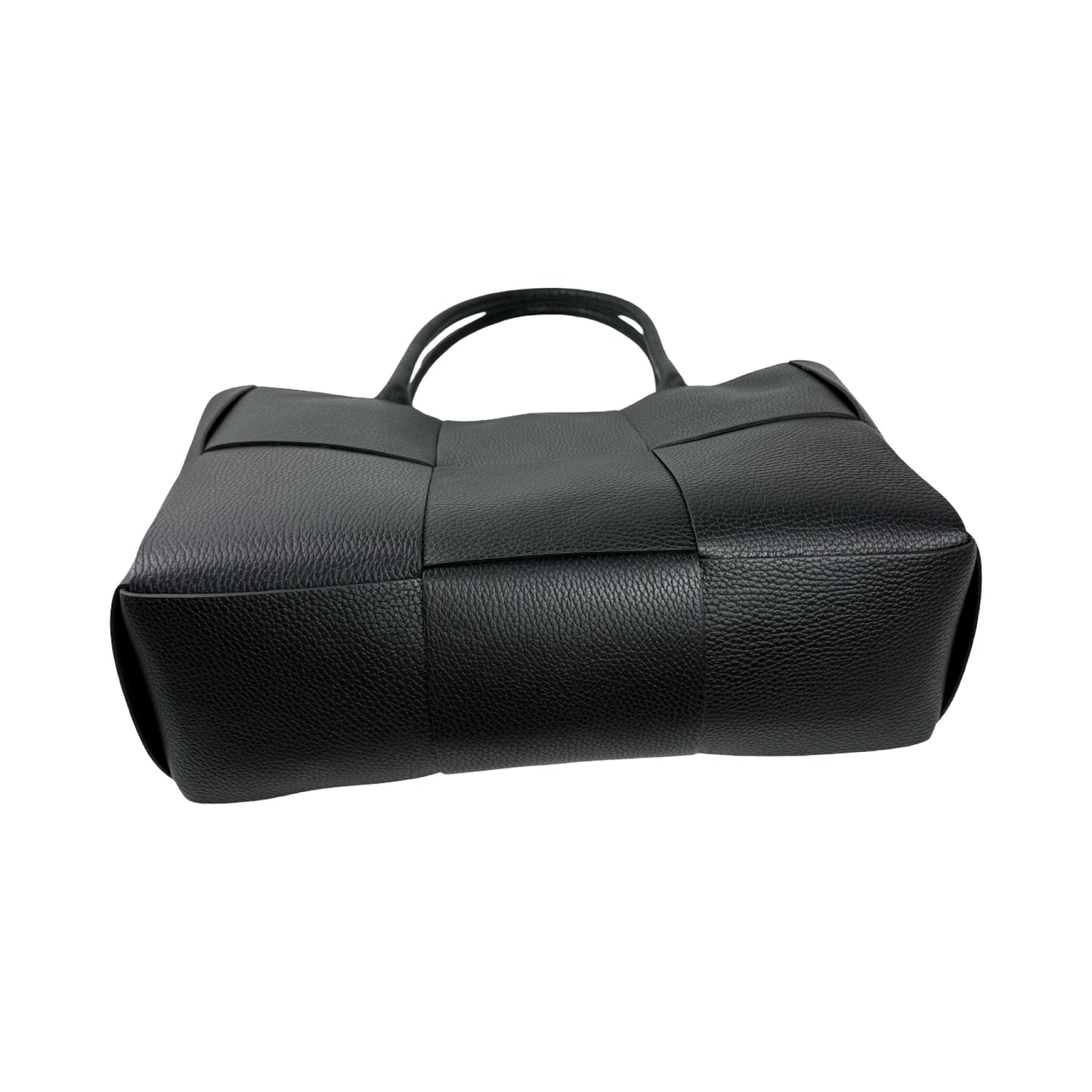 Flettet Skuldertaske i Ægte Læder Sort | MAS SELECTION