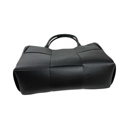 Flettet Skuldertaske i Ægte Læder Sort | MAS SELECTION