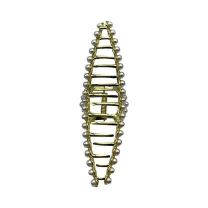 Metal Hårklemme med Perle