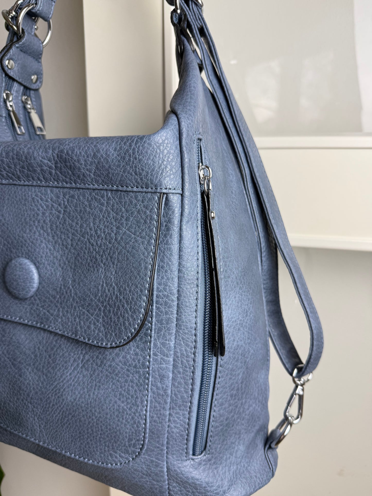 Multifunktionel Rygsæk og Skuldertaske Lyseblå