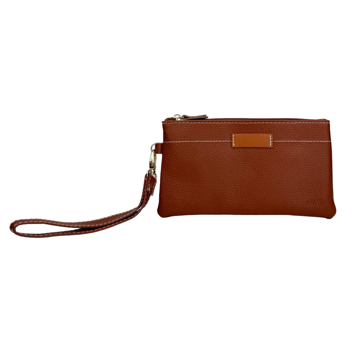 Ægte Læder Clutch i Brun