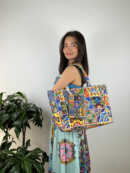 Mellemstor Shopper Lyserød