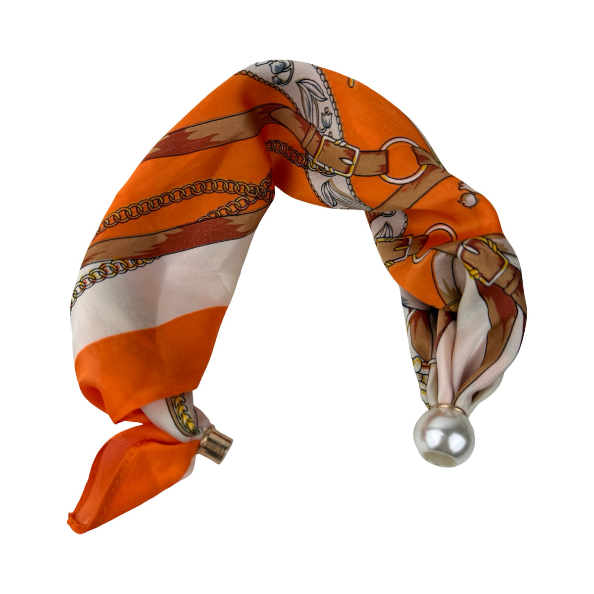 Satin Tørklæde med Magnetisk Lukning Orange
