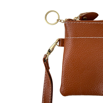 Ægte Læder Clutch i Brun
