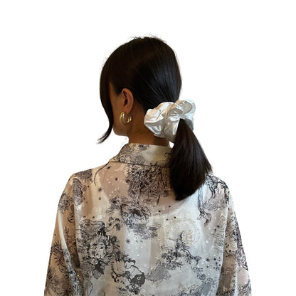 Stor Scrunchie Hvid | MAS SELECTION