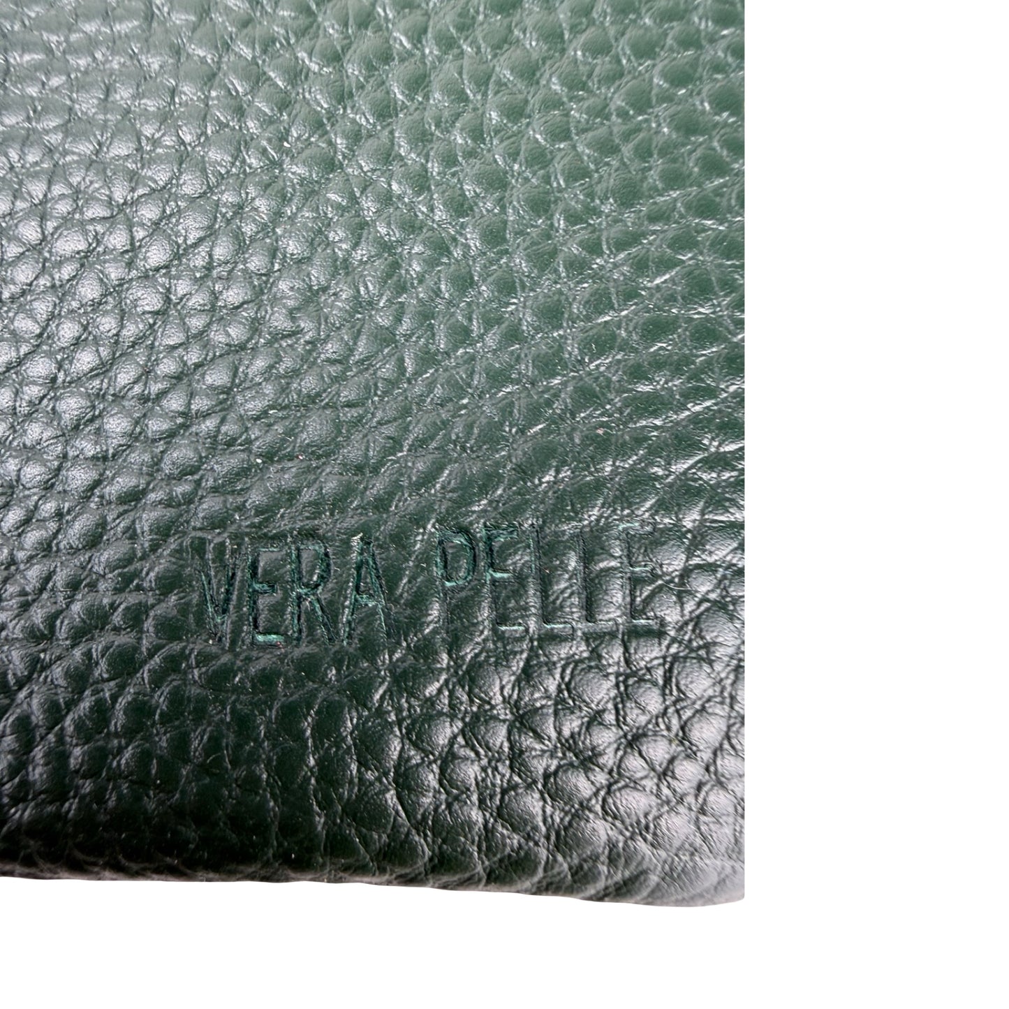 Ægte Læder Clutch i Grøn