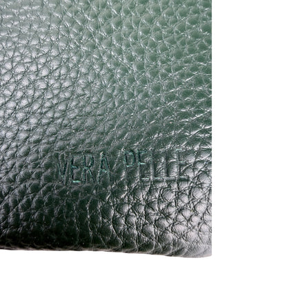 Ægte Læder Clutch i Grøn